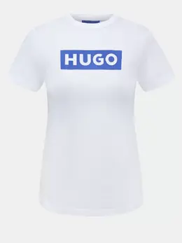 HUGO BOSS: Голубая футболка 