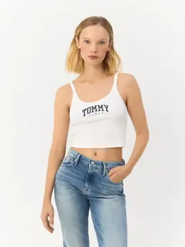 Tommy Jeans: Белая футболка 