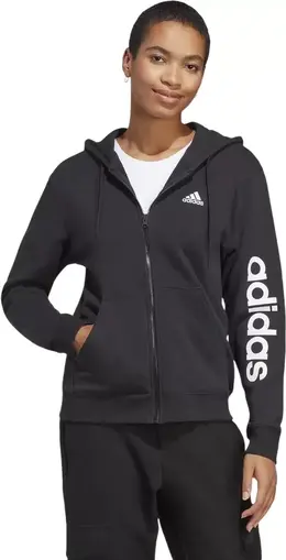 adidas: Чёрная толстовка 