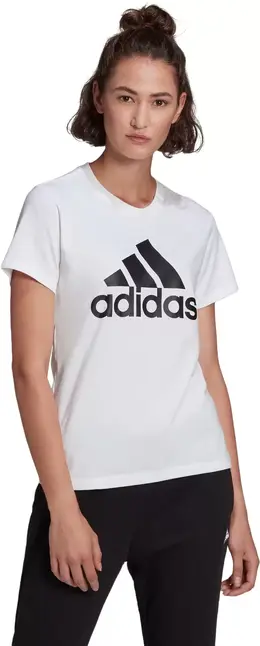 adidas: Белая футболка 