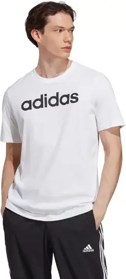 adidas: Белая футболка 