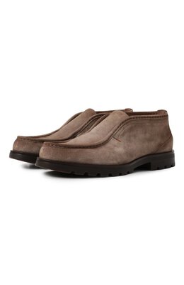 Santoni: Бежевые ботинки 