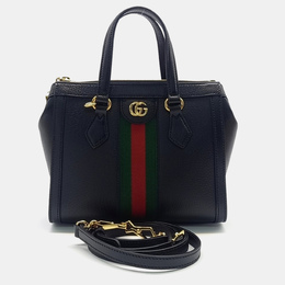 Gucci: Чёрная сумка  Ophidia GG