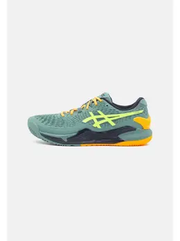 Asics: Зелёные кроссовки 