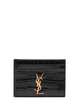 SAINT LAURENT: Чёрный картхолдер  Monogram