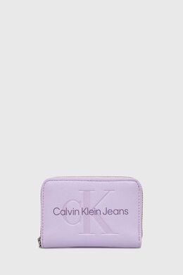 Calvin Klein Jeans: Фиолетовый кошелёк 