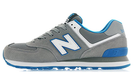 New Balance: Серые кроссовки  574