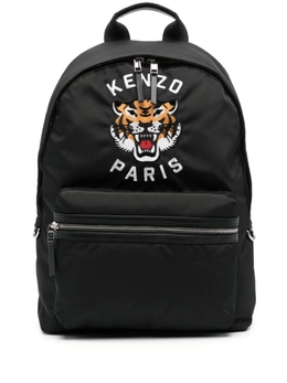 Kenzo: Чёрный рюкзак  Tiger