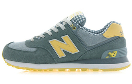New Balance: Голубые кроссовки  574