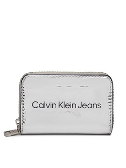 Calvin Klein: Серебристый кошелёк 