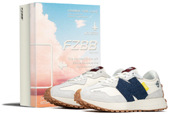 New Balance: Синие кроссовки  327