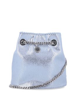 Stella McCartney: Серебристая сумка  Falabella