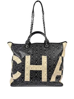 CHANEL Pre-Owned: Чёрная сумка-шоппер 