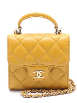 CHANEL Pre-Owned: Жёлтый клатч 