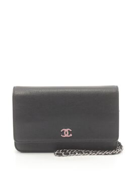 CHANEL Pre-Owned: Чёрный кошелёк 