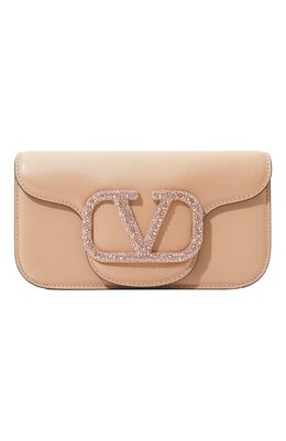 Valentino: Бежевая сумка 