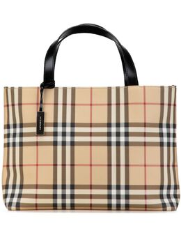 Burberry Pre-Owned: Коричневая сумка-шоппер 