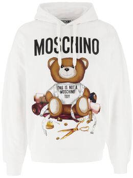 Moschino: Белая толстовка  Teddy Bear