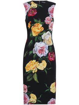 Dolce & Gabbana: Платье с растительным принтом 