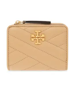 Tory Burch: Бежевый кошелёк 