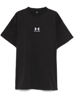 Balenciaga: Чёрная футболка 