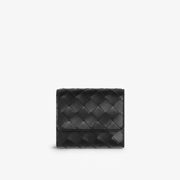 Bottega Veneta: Чёрный кошелёк  Intrecciato