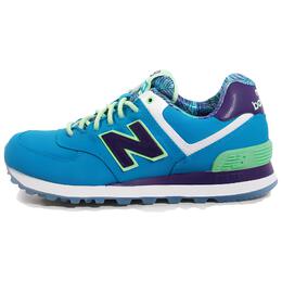 New Balance: Голубые кроссовки  574