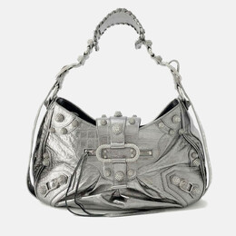 Balenciaga: Серебристая сумка 