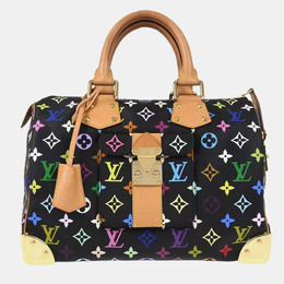 Louis Vuitton: Чёрная сумка  Speedy 30