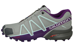 Salomon: Фиолетовые кроссовки 