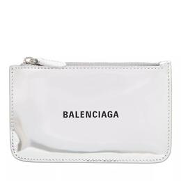 Balenciaga: Серебристый кошелёк 