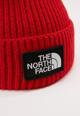 The North Face: Красная шапка  Logo Box