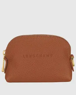 Longchamp: Коричневый кошелёк  Le Foulonné