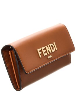 Fendi: Коричневый кошелёк  FF