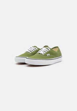 Vans: Зелёные кроссовки  Authentic