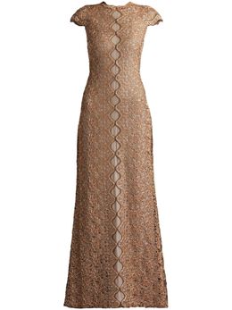 Tadashi Shoji: Бежевое платье 