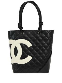 CHANEL Pre-Owned: Чёрная сумка-шоппер 