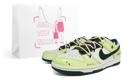 Nike: Зелёные кроссовки  Dunk