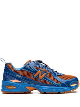 New Balance: Голубые кроссовки 