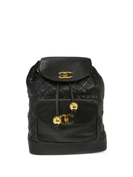 CHANEL Pre-Owned: Чёрный рюкзак 