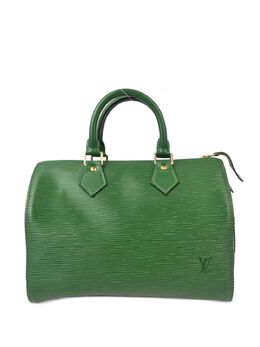 Louis Vuitton Pre-Owned: Зелёная сумка 