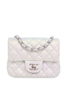 CHANEL Pre-Owned: Голубая сумка через плечо 