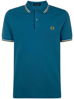 Fred Perry: Голубое поло  Twin Tipped