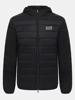 EA7 Emporio Armani: Чёрный пуховик 