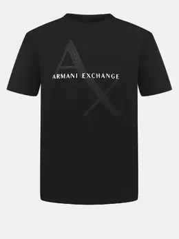 Armani Exchange: Чёрная футболка 