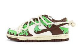 Nike: Зелёные кроссовки  Dunk