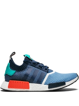 Adidas: Синие кроссовки  NMD_R1 Primeknit