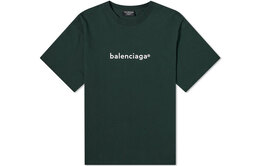 Balenciaga: Зелёная футболка 