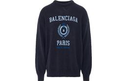 Balenciaga: Синий свитер 