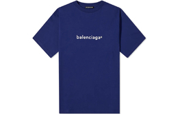 Balenciaga: Синяя футболка 